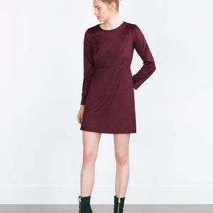 Women’s Zara suede shift dress